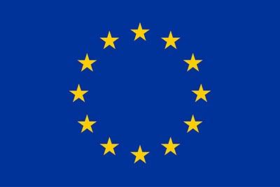 gelbe Sterne auf blauem Grund - Wappen der Europäischen Union