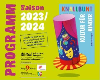 Plakat Knallbunt für Kinder Saison 2023 2024