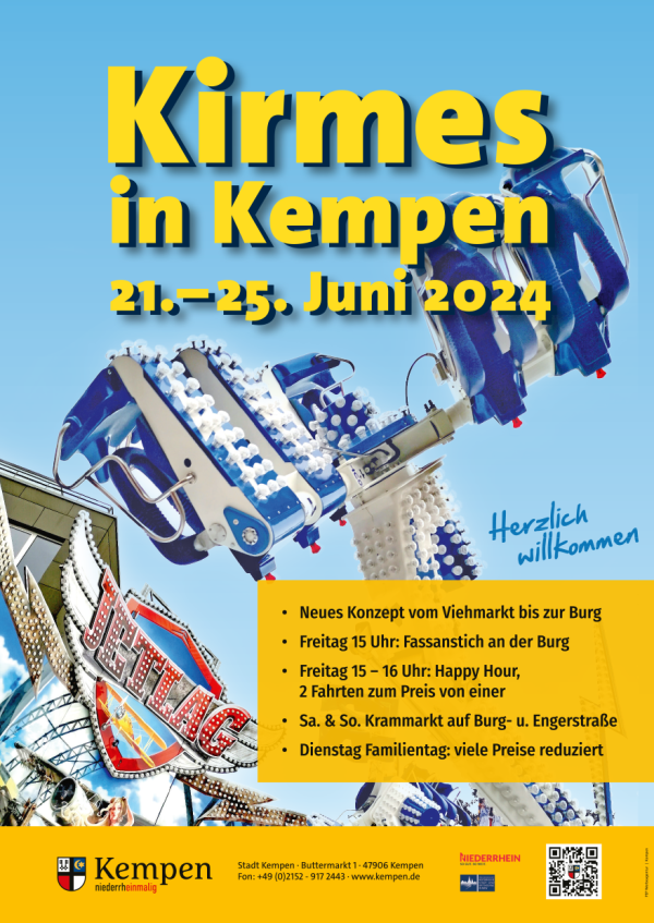 Plakat Sommerkirmes in Kempen 2024