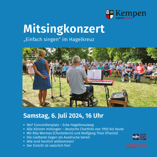 Plakat Mitsingkonzert Hagelkreuz 2024