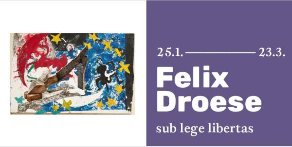 Felix Droese, sub lege libertas, Einladungskarte, Ausstellung im Städtischen Kramer-Museum Kempen