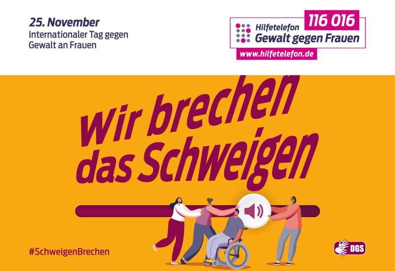 Plakat "Wir brechen das Schweigen"