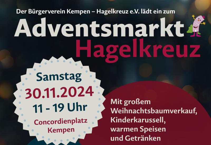 Stimmungsvolles weihnachtliches Plakat zum Adventsmarkt