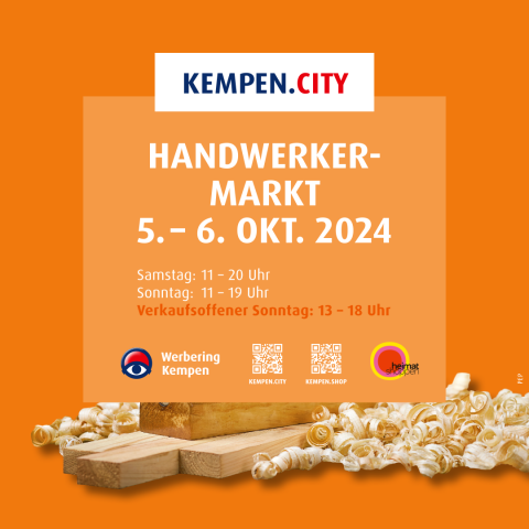 Plakat Handwerkermarkt in Kempen